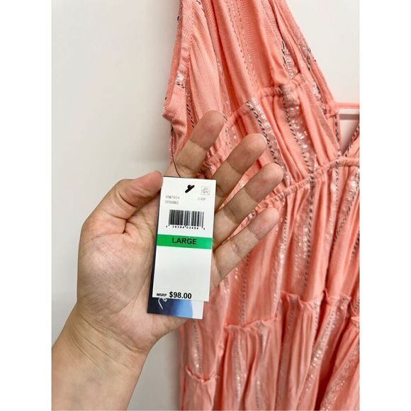 Isabella Rose‎ Dress Size Large Salmon Color Jubille Summer Wear NWT - Picture 7 of 12